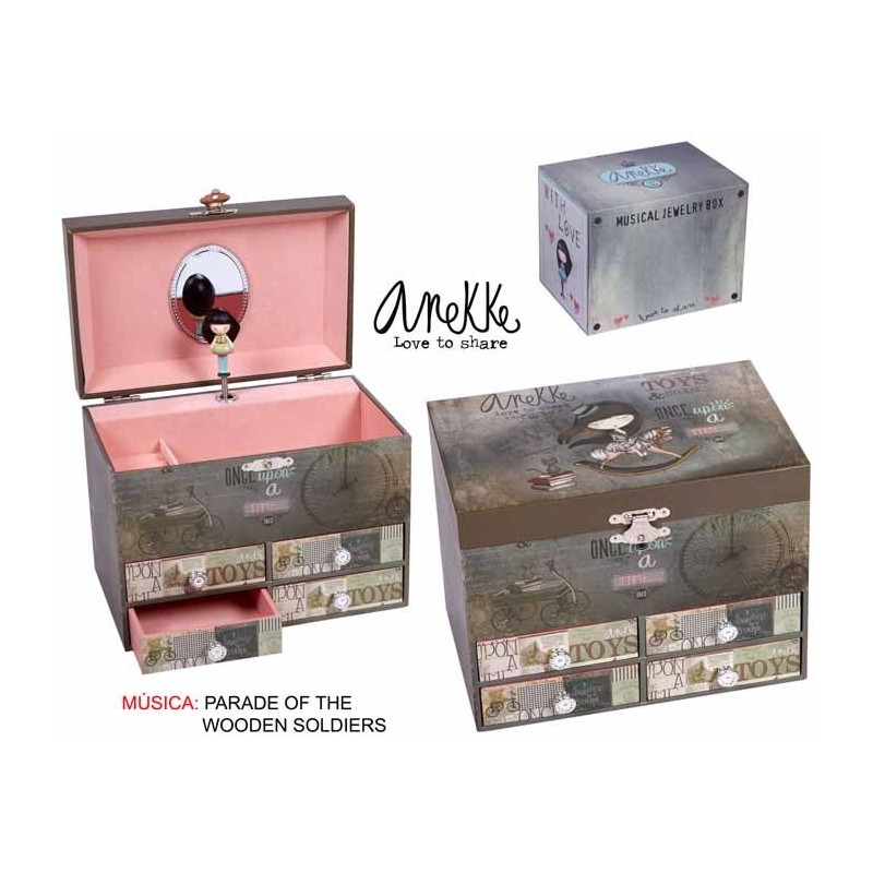 JOYERO 4 CAJONES ANEKKE COL.STORIES 19 x 12 x 15 cm JOYERO 4 CAJONES ANEKKE COL.STORIES 19 x 12 x 15 cm