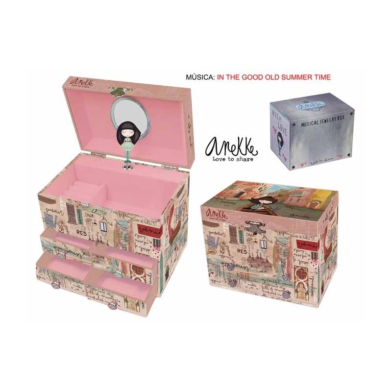 JOYERO 4 CAJONES ANEKKE COL.VENEZIA 19 x 12 x 15 cm JOYERO 4 CAJONES ANEKKE COL.VENEZIA 19 x 12 x 15 cm