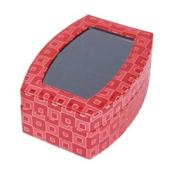 JOYERO PEQUEÑO C/VENTANA PEQ. ROJO 7 x 12 x 16 cm