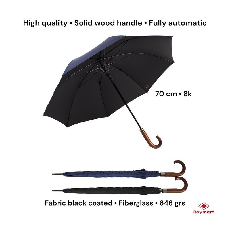 PARAGUAS LUXE MANGO MADERA CLASICO 2 COLORES 120 x 98 cm. PARAGUAS LUXE MANGO MADERA CLASICO 2 COLORES 120 x 98 cm.