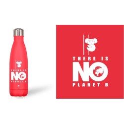 BOTELLA ACERO INOX 500 ML. COLECCION RAINBOW ROJA 7 cm. x 3,50 cm. x 26,50 cm.