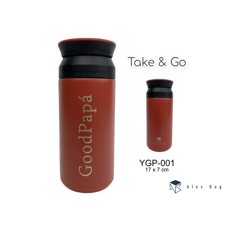 BOTELLA ACERO INOX 350 ML.COFFEE ,GOOD PAPA RED 17 x 7 cm BOTELLA ACERO INOX 350 ML.COFFEE ,GOOD PAPA RED 17 x 7 cm