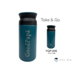 BOTELLA ACERO INOX 350 ML.COFFEE ,GOOD PAPA BLUE 17 x 7 cm