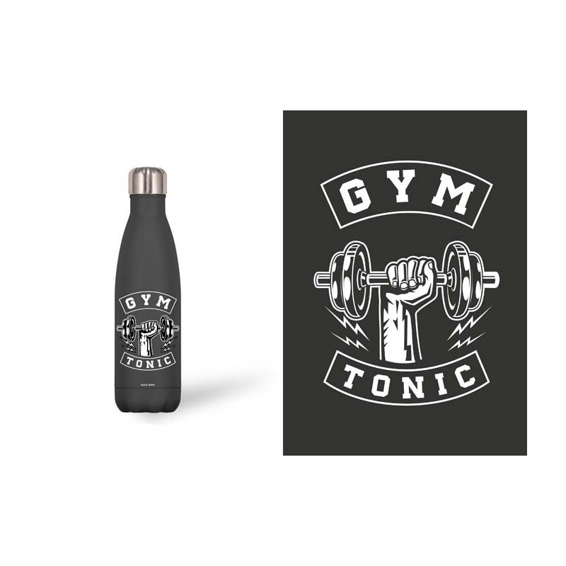 BOTELLA ACERO INOX NEGRA 500 ML.GYM TONIC 7 x 3,50 x 26,50 cm. BOTELLA ACERO INOX NEGRA 500 ML.GYM TONIC 7 x 3,50 x 26,50 cm.