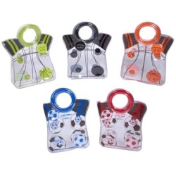 BOLSA PLASTICO DEPORTES , 5 COLORES 36cm x 28cm x 6cm
