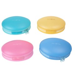 EST.PLAST.OVAL TRANSP.COLORES 14 x 10 x 3 cm