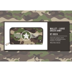 BILLETERO LARGO GREEN ARMY 19,50 x 10 x 2,50 cm.