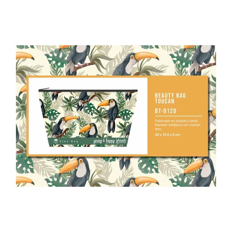 NECESER PORTATODO TOUCAN 21 x 13,50 x 4.50 cm. NECESER PORTATODO TOUCAN 21 x 13,50 x 4.50 cm.