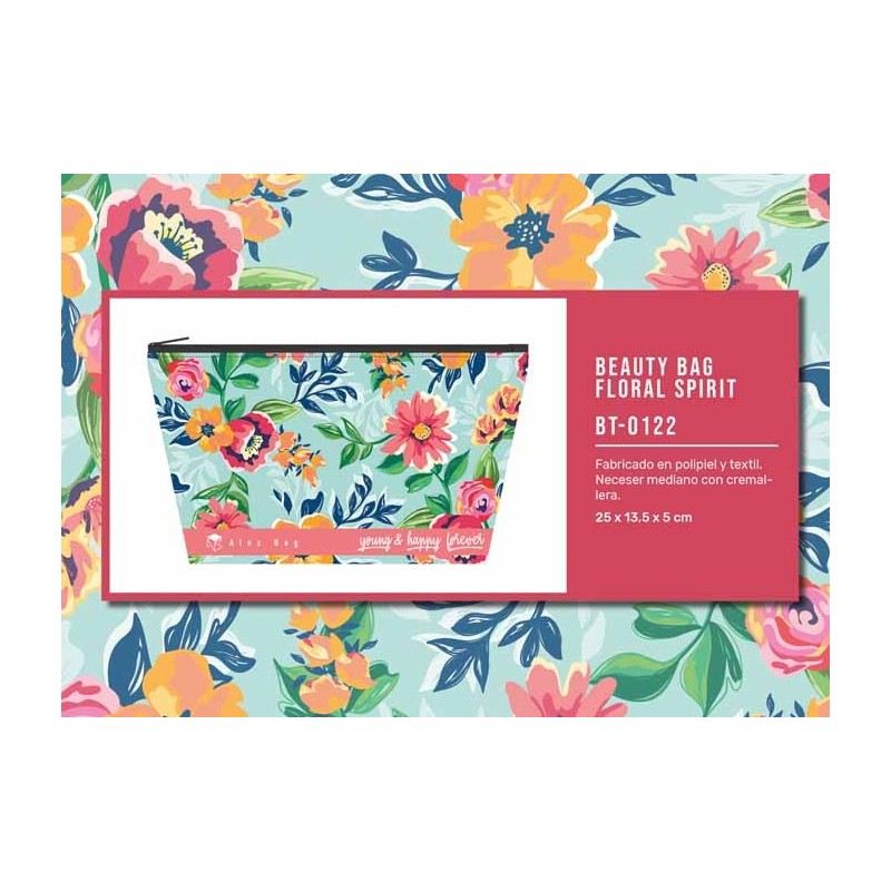 NECESER PORTATODO FLORAL SPIRIT 21 x 13,50 x 4.50 cm. NECESER PORTATODO FLORAL SPIRIT 21 x 13,50 x 4.50 cm.
