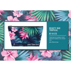 NECESER PORTATODO TROPICAL 21 x 13,50 x 4.50 cm.