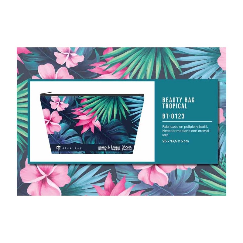 NECESER PORTATODO TROPICAL 21 x 13,50 x 4.50 cm. NECESER PORTATODO TROPICAL 21 x 13,50 x 4.50 cm.