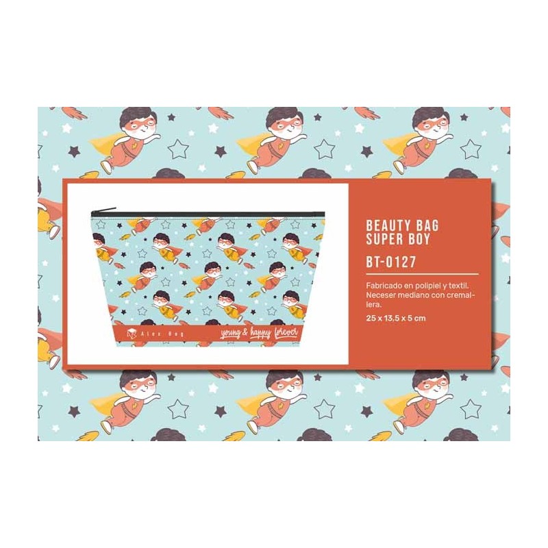 NECESER PORTATODO SUPER BOY 21 x 13,50 x 4.50 cm. NECESER PORTATODO SUPER BOY 21 x 13,50 x 4.50 cm.