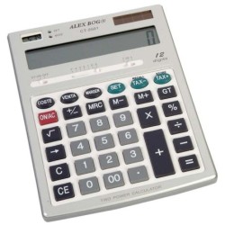 CALCUL.RELOJ ALUM.GDE.MULTIFUNCION 19,5 x 2,5 x 14 cm