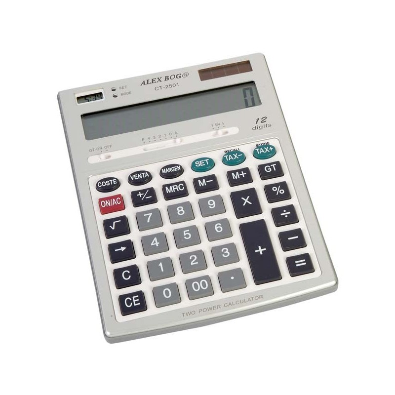 CALCUL.RELOJ ALUM.GDE.MULTIFUNCION 19,5 x 2,5 x 14 cm CALCUL.RELOJ ALUM.GDE.MULTIFUNCION 19,5 x 2,5 x 14 cm