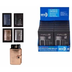EXP.12 BILLETEROS PROCTEC WIFI CARDS ,RFID 4 COL. Exp.: 18,5 x 16,5 x 21,5 cm Und.: 9,2 x 2 x 7 cm