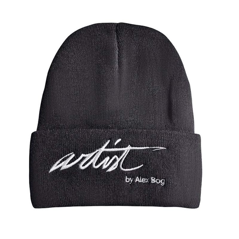 GORRO DE PUNTO BORDADO ARTIST NEGRA