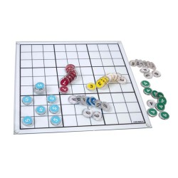 JUEGO SUDOKU CRISTAL FICHAS COLORES 30,5 x 30,5 x 3 cm