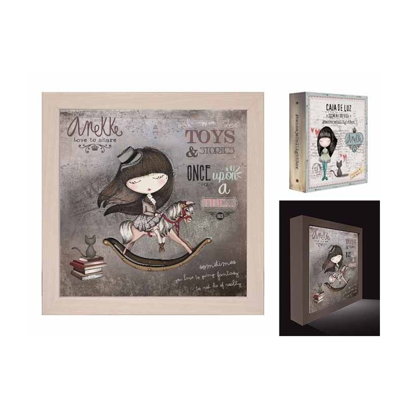 CAJA DE LUZ ANEKKE STORIES 20 x 20 x 4 cm. CAJA DE LUZ ANEKKE STORIES 20 x 20 x 4 cm.