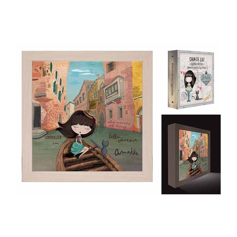 CAJA DE LUZ ANEKKE VENEZIA 20 x 20 x 4 cm. CAJA DE LUZ ANEKKE VENEZIA 20 x 20 x 4 cm.