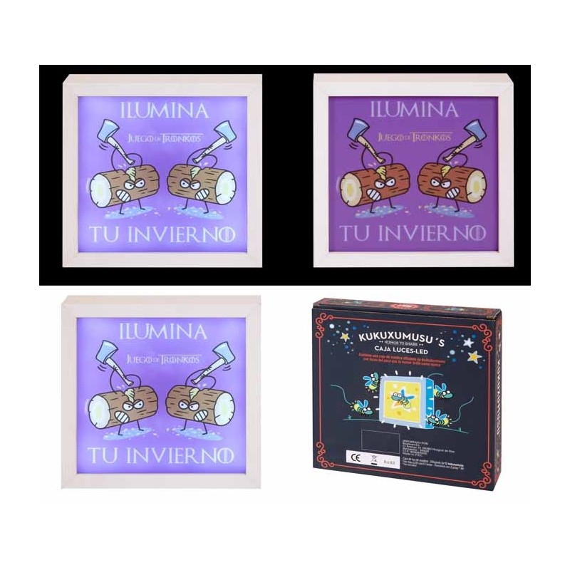 CAJA DE LUZ KUKUXUMUXU JUEGO DE TRONKOS 20 x 20 x 4 cm. CAJA DE LUZ KUKUXUMUXU JUEGO DE TRONKOS 20 x 20 x 4 cm.