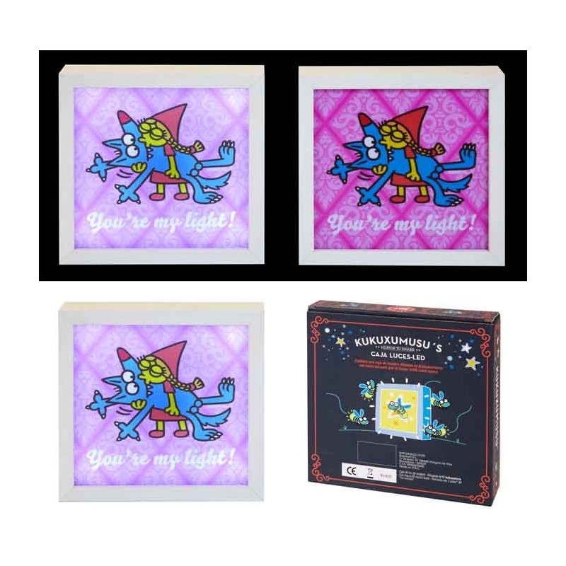 CAJA DE LUZ KUKUXUMUXU YOU ARE MY LIGHT 20 x 20 x 4 cm. CAJA DE LUZ KUKUXUMUXU YOU ARE MY LIGHT 20 x 20 x 4 cm.