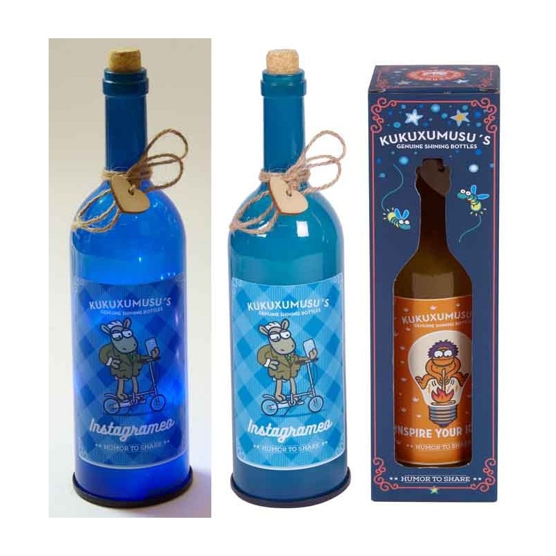 BOTELLA CON LUZ KUKUXUMUXU INSTAGRAMEO 29,5 x 8 x 8 cm. BOTELLA CON LUZ KUKUXUMUXU INSTAGRAMEO 29,5 x 8 x 8 cm.