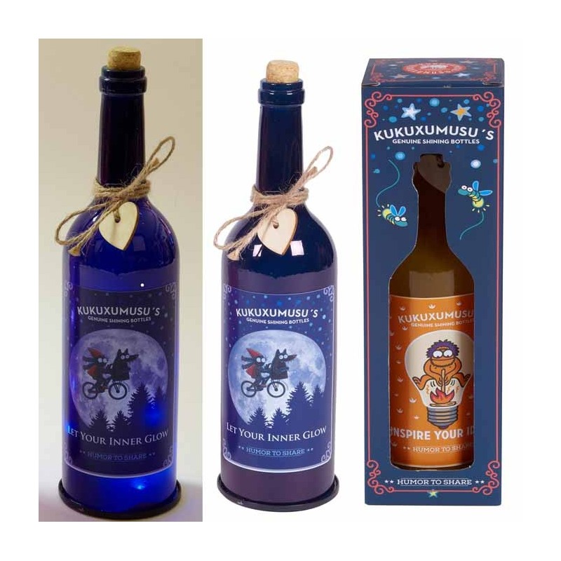 BOTELLA CON LUZ KUKUXUMUXU LET YOUR INNER... 29,5 x 8 x 8 cm. BOTELLA CON LUZ KUKUXUMUXU LET YOUR INNER... 29,5 x 8 x 8 cm.