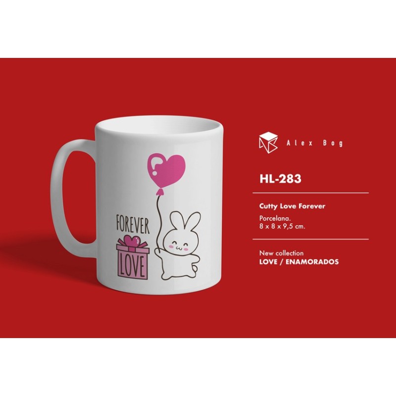 MUG ENAMORADOS FOREVER LOVE 8 x 8 x 9,5 cm. MUG ENAMORADOS FOREVER LOVE 8 x 8 x 9,5 cm.