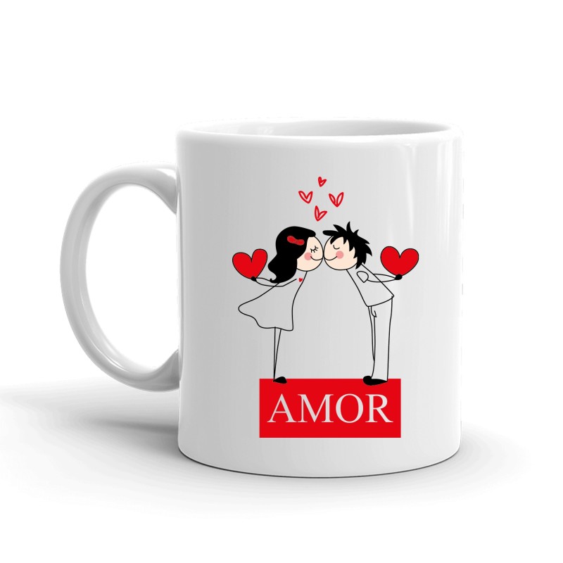 MUG ENAMORADOS AMOR CON BESO 8 x 8 x 9,5 cm. MUG ENAMORADOS AMOR CON BESO 8 x 8 x 9,5 cm.