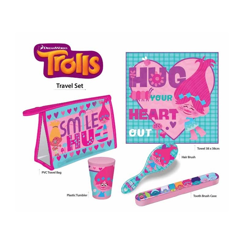 SET ASEO VIAJE TROLLS 23 x 15 x 8 cm SET ASEO VIAJE TROLLS 23 x 15 x 8 cm