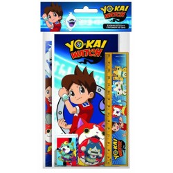 BLISTER PAPELERIA 5 PZAS. YO-KAI 18 x 9 cm