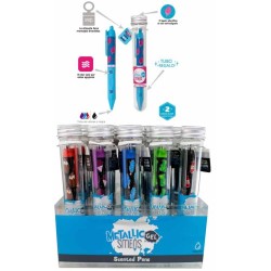 EXP.25 BOLIS METALIC OLOR EN TUBO,5 OLORES SURT. Expositor: 17,5 x 17,5 x 16,5 cm Unidad: 14,5 cm