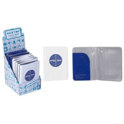 DISPLAY 18 FUNDAS PASAPORTE PAN AM,2 COLORES Exp:.24 x 11 x 13,5 cm Und. 14 x 10 cm
