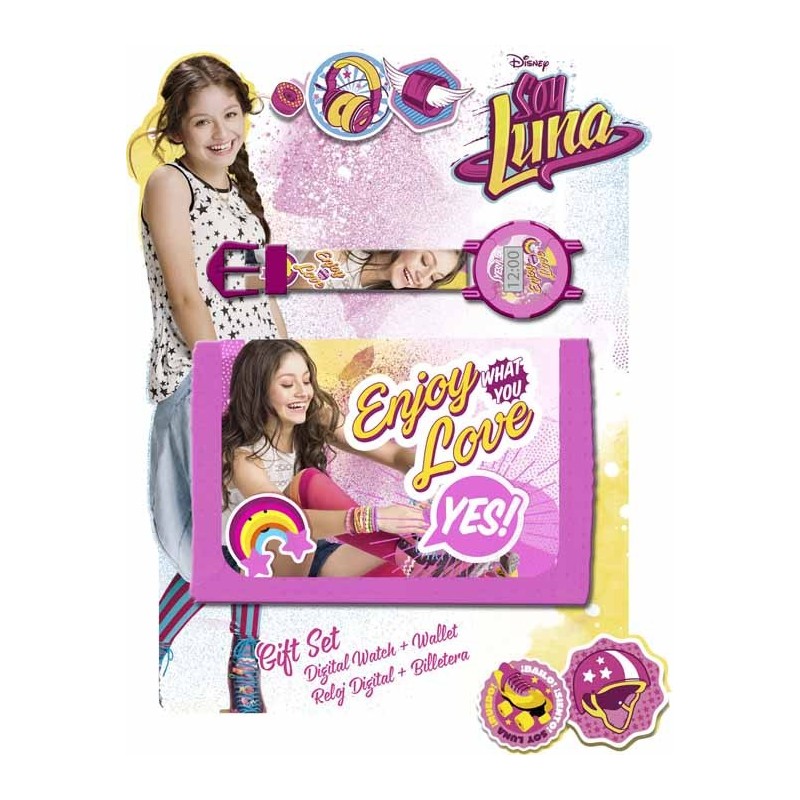 SET RELOJ DIGITAL Y BILLETERA SOY LUNA Cartera: 12 x 8 x 2 cm Reloj: 22 cm SET RELOJ DIGITAL Y BILLETERA SOY LUNA Cartera: 12 x 8 x 2 cm Reloj: 22 cm