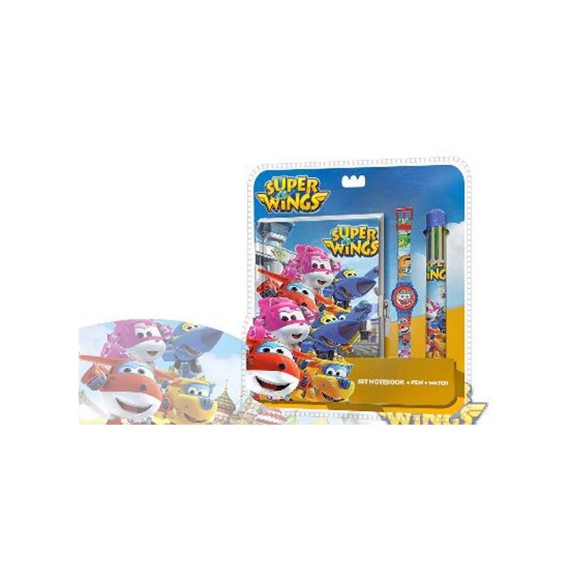 SET RELOJ DIGITAL,BOLI Y LIBRETA SUPER WINGS 29 x 27 x 2,5 cm SET RELOJ DIGITAL,BOLI Y LIBRETA SUPER WINGS 29 x 27 x 2,5 cm