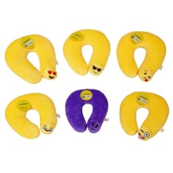 COJIN DE CUELLO EMOTICONOS,6 MODELOS SURTIDOS 33 x 30 x 7 cm