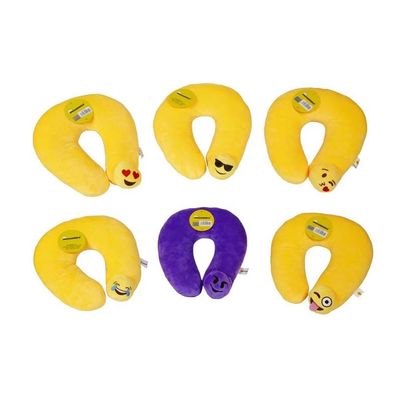 COJIN DE CUELLO EMOTICONOS,6 MODELOS SURTIDOS 33 x 30 x 7 cm COJIN DE CUELLO EMOTICONOS,6 MODELOS SURTIDOS 33 x 30 x 7 cm
