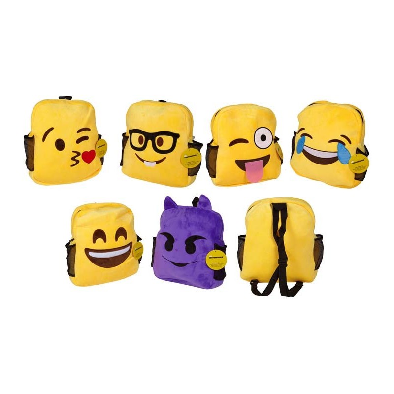 MOCHILA GRANDE 35 CMS.EMOTICONOS, 6 MODELOS SURT. 35 cm. MOCHILA GRANDE 35 CMS.EMOTICONOS, 6 MODELOS SURT. 35 cm.