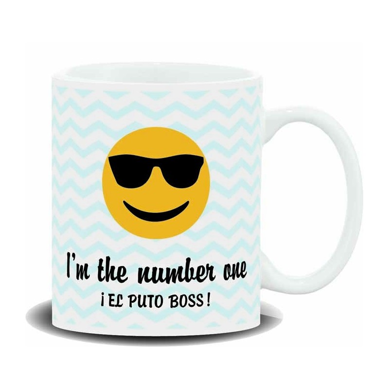 MUG CON MENSAJE EMOTICON,......EL PUTO BOSS 8 x 8 x 9,5 cm. MUG CON MENSAJE EMOTICON,......EL PUTO BOSS 8 x 8 x 9,5 cm.