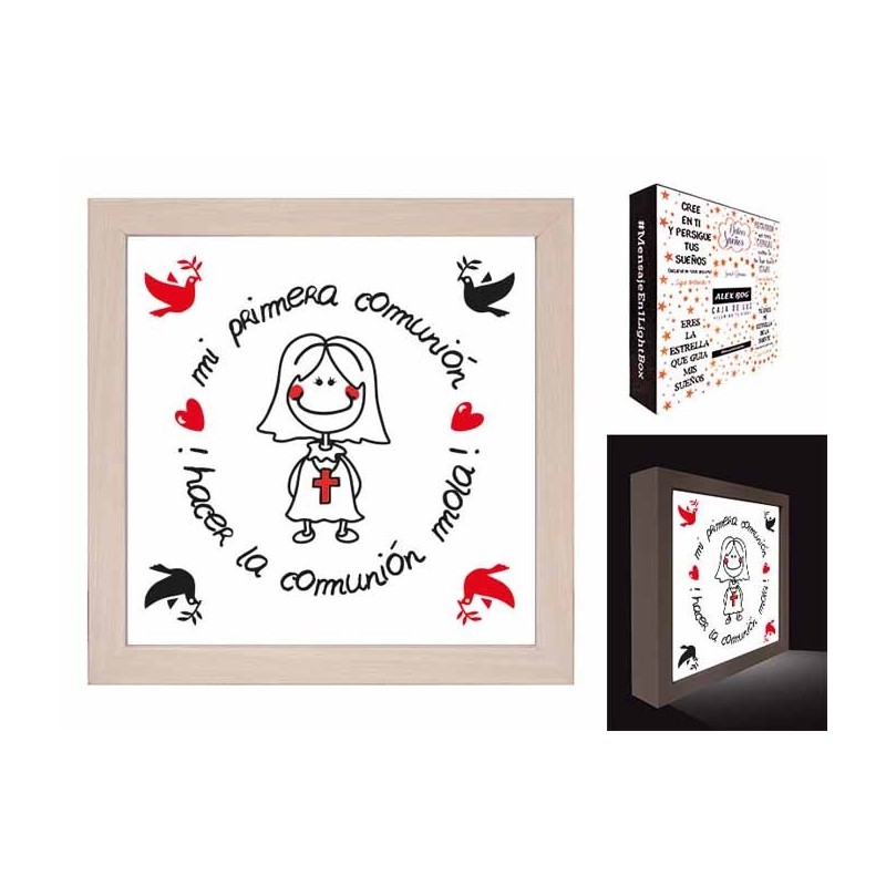 NUEVA CAJA LUZ , HACER LA COMUNION MOLA GIRL 20 x 20 x 4 cm. NUEVA CAJA LUZ , HACER LA COMUNION MOLA GIRL 20 x 20 x 4 cm.