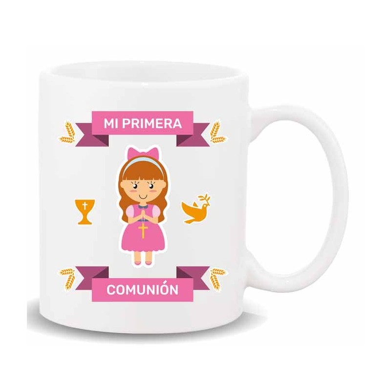 MUG CON MENSAJE ,MI PRIMERA COMUNION NIÑA 8 x 8 x 9,5 cm. MUG CON MENSAJE ,MI PRIMERA COMUNION NIÑA 8 x 8 x 9,5 cm.