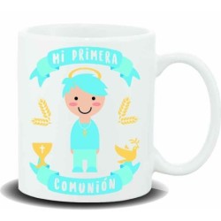 MUG CON MENSAJE ,MI PRIMERA COMUNION BOY 8 x 8 x 9,5 cm.
