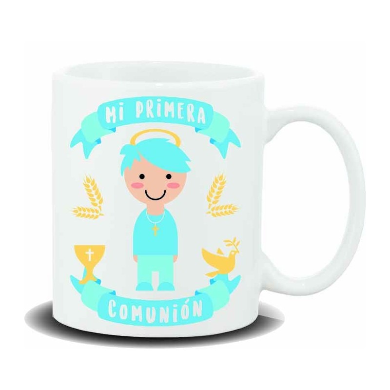 MUG CON MENSAJE ,MI PRIMERA COMUNION BOY 8 x 8 x 9,5 cm. MUG CON MENSAJE ,MI PRIMERA COMUNION BOY 8 x 8 x 9,5 cm.