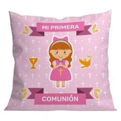 COJIN 40*40 MI PRIMERA COMUNION NIÑA 40 x 40 cm.