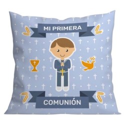COJIN 40*40 MI PRIMERA COMUNION NIÑO 40 x 40 cm.