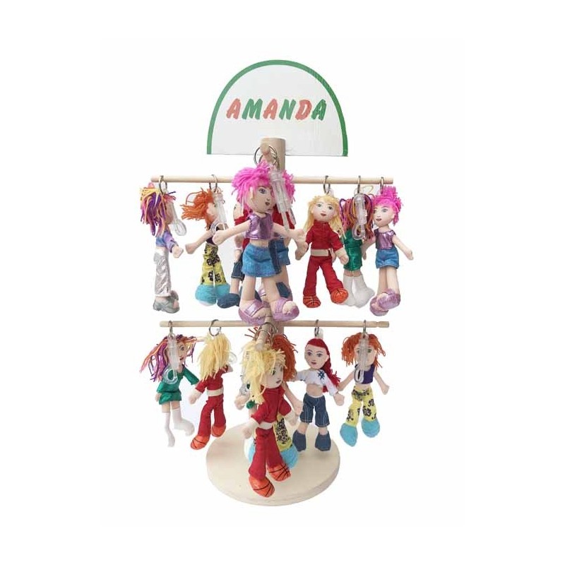 EXP.36 MUÑECAS TELA LLAVERO COL.AMANDA DISCO Exp: 58,5 x 34 x 34 cm Und: 25 x 3 x 6 cm EXP.36 MUÑECAS TELA LLAVERO COL.AMANDA DISCO Exp: 58,5 x 34 x 34 cm Und: 25 x 3 x 6 cm