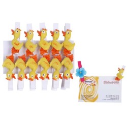 SET 12 PINZAS PATOS Blister: 7 x 10 x 2 cm Unid.: 3,5 x 2 x 2 cm