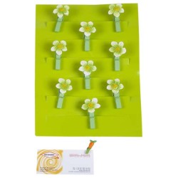 SET 9 PINZAS SUN FLOWER Blister: 15 x 10 x 1 cm