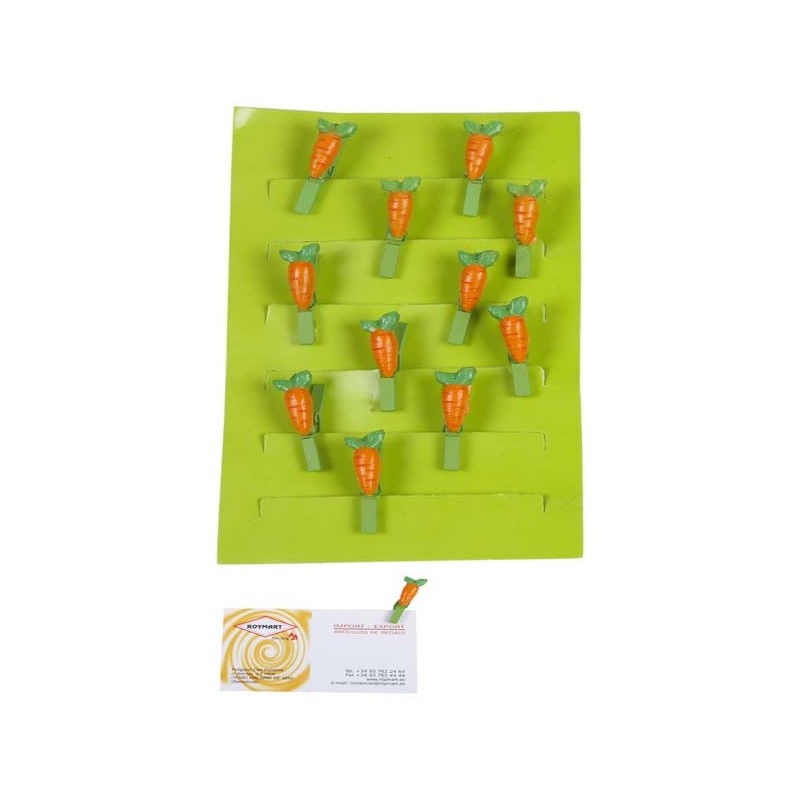 SET 12 PINZAS ZANAHORIA Blister: 15 x 10 x 1 cm SET 12 PINZAS ZANAHORIA Blister: 15 x 10 x 1 cm