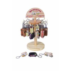 EXP.36 LLAVEROS MADERA COLEC.TRANSPORTER CAMPING Expositor: 36 x 25 x 20 cm Unidad: 3 x 2 x 6,5 cm